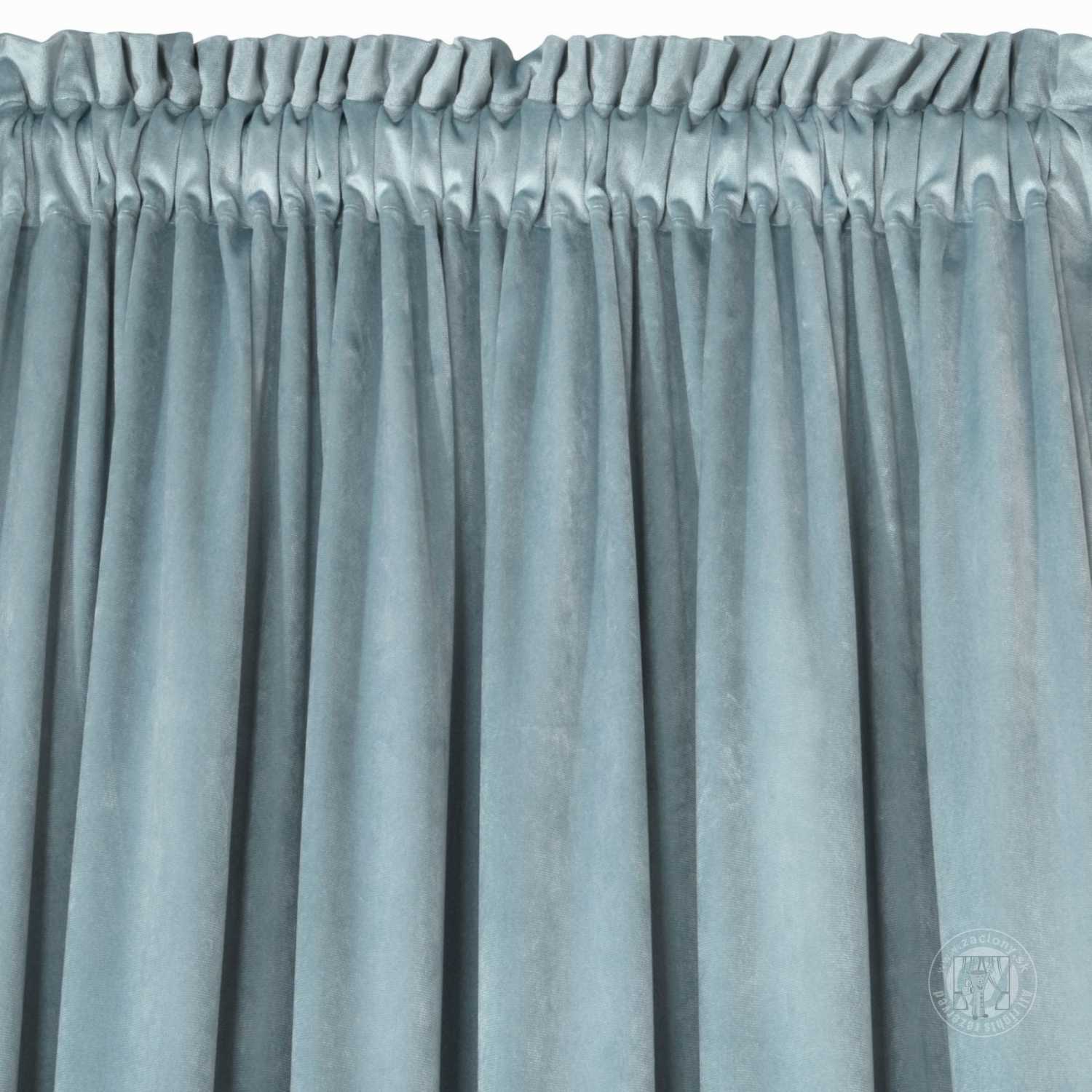 Záves MELANIE na páske bledomodrý 140x270cm