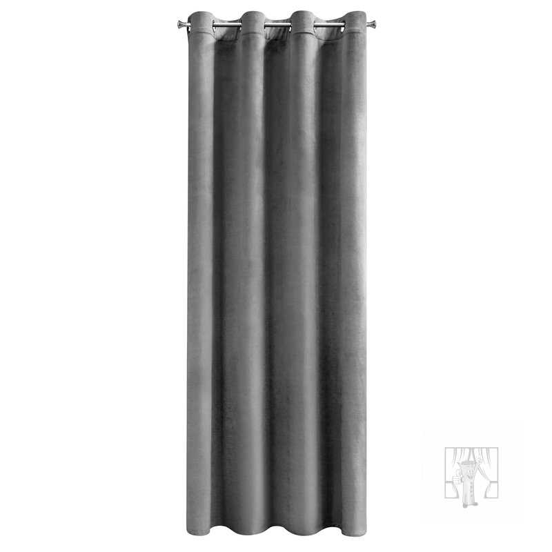 Záves MELANIE na krúžkoch oceľový 140x250cm