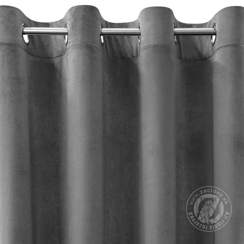 Záves MELANIE na krúžkoch oceľový 140x250cm