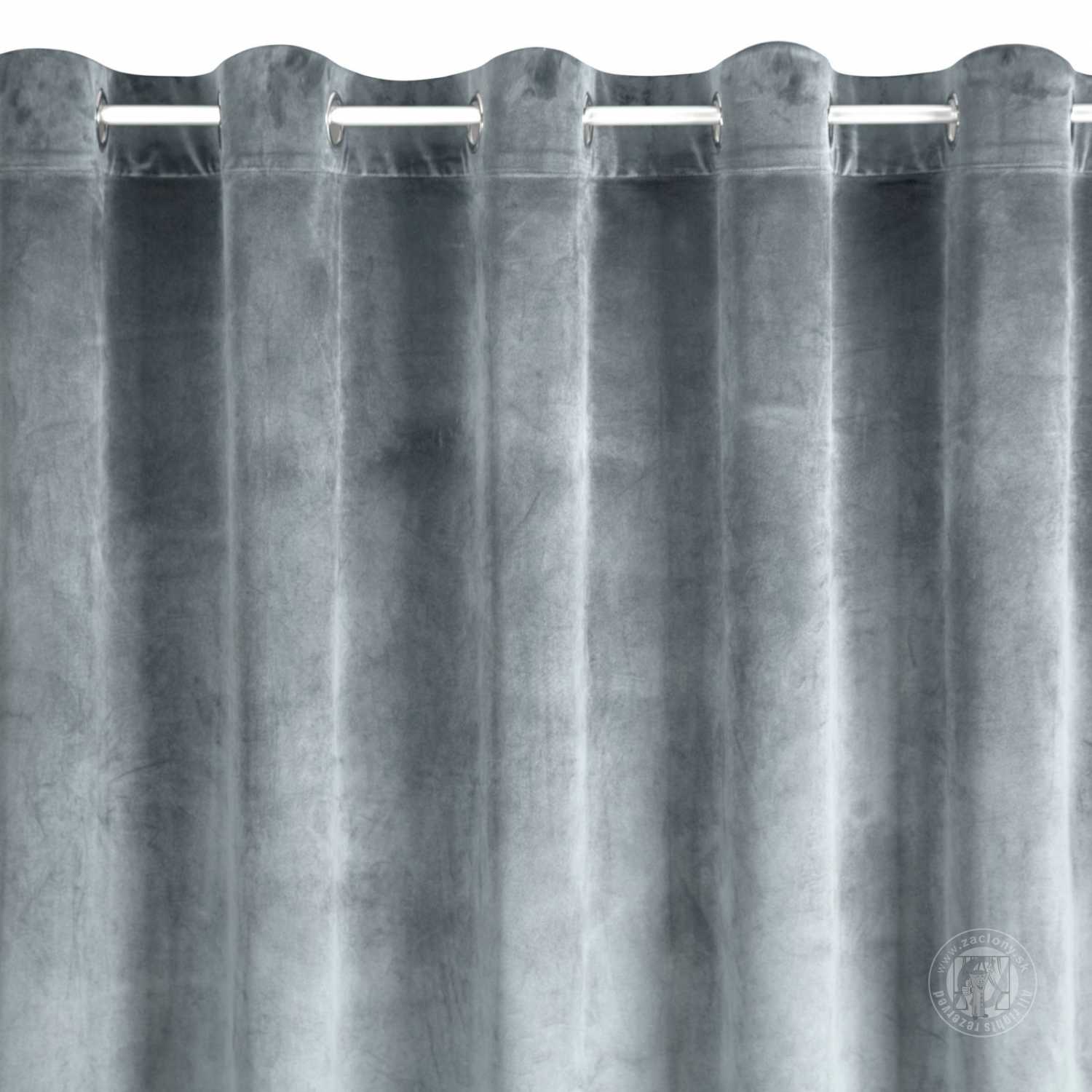 Záves MELANIE na krúžkoch strieborný 140x250cm