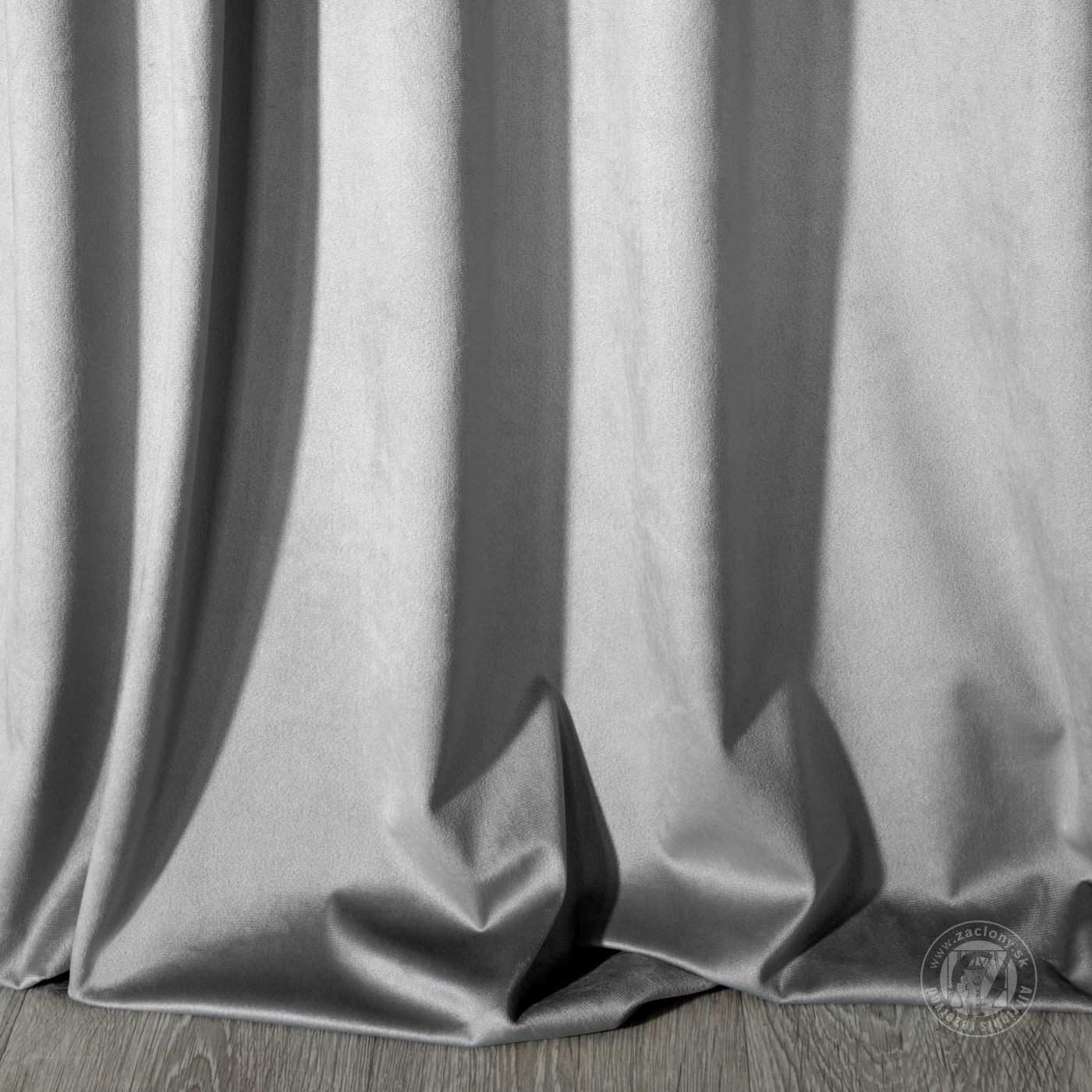 Záves MELANIE na krúžkoch strieborný 140x250cm