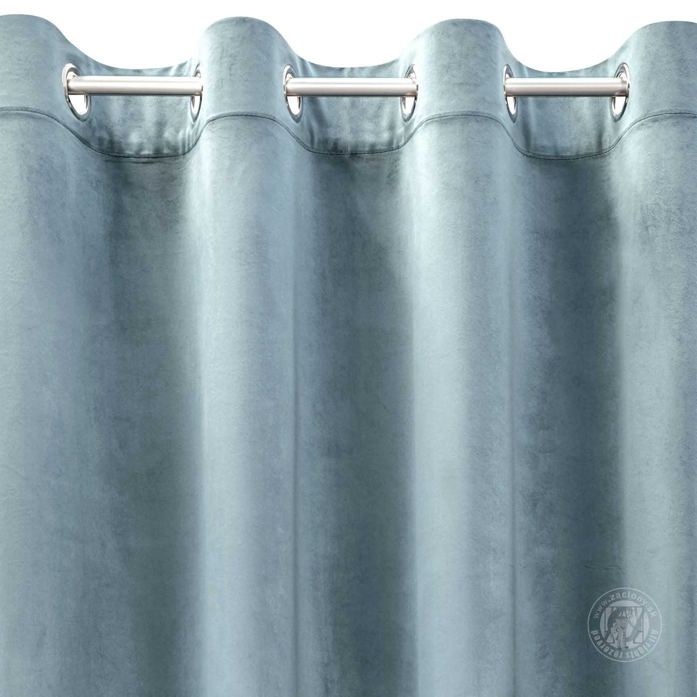 Záves MELANIE na krúžkoch bledomodrý 140x250cm