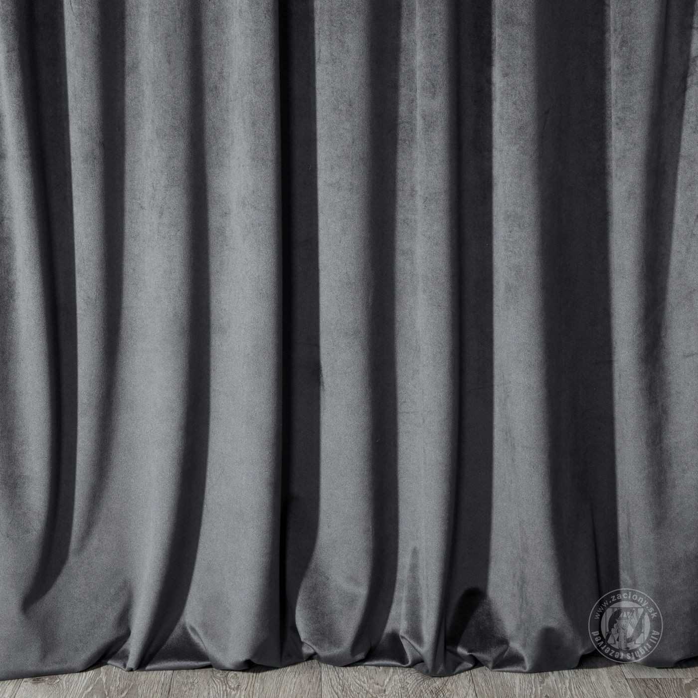 Záves MELANIE na krúžkoch grafitový 140x250cm