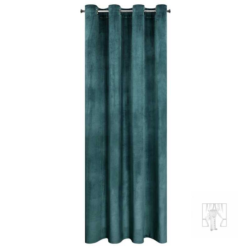 Záves MELANIE na krúžkoch petrolejový 140x250cm