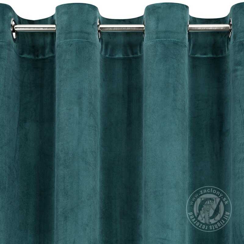 Záves MELANIE na krúžkoch petrolejový 140x250cm