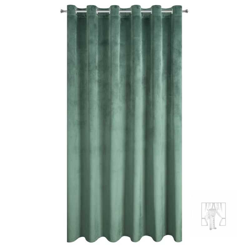 Záves MELANIE na krúžkoch tmavozelený 215x250cm