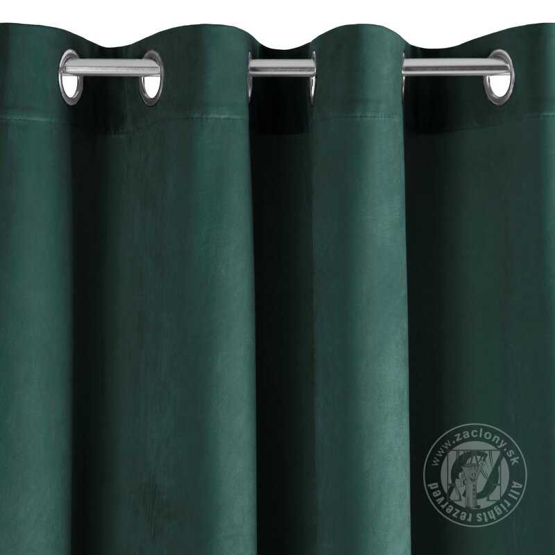 Záves PIERRE na krúžkoch tmavý tyrkysový 140x250cm