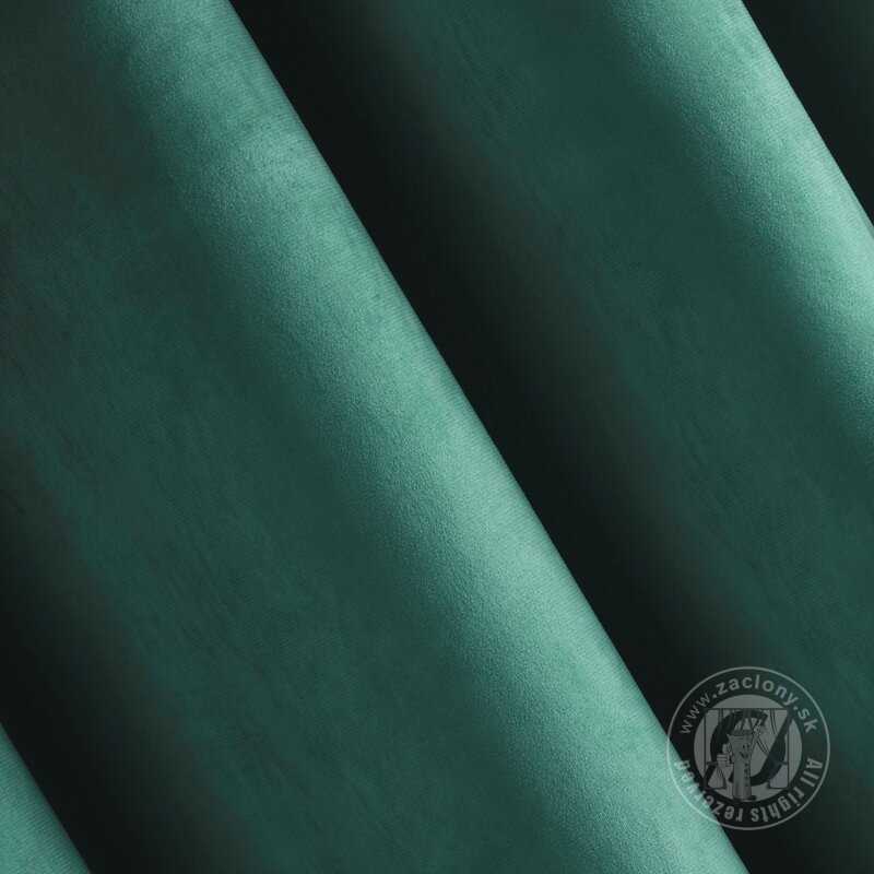 Záves PIERRE na krúžkoch tmavý tyrkysový 140x250cm