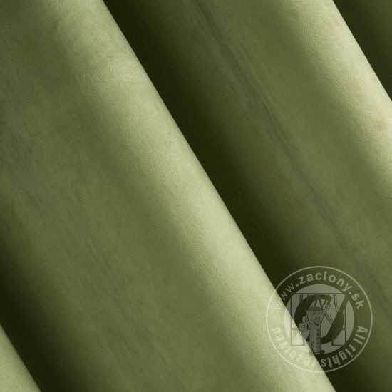 Záves PIERRE na krúžkoch tmavo olivový 140x250cm