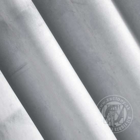 Záves PIERRE na krúžkoch svetlý strieborný 140x250cm