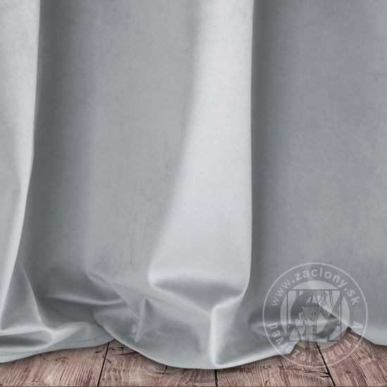 Záves PIERRE na krúžkoch svetlý strieborný 140x250cm