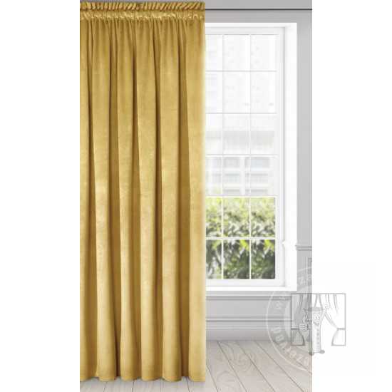 Záves PIERRE na páske horčicový 140x300cm