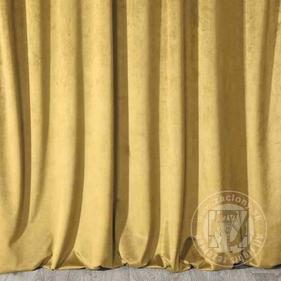 Záves PIERRE na páske horčicový 140x300cm