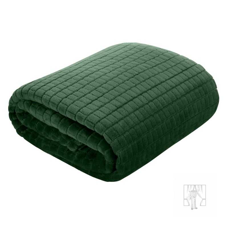 Deka z mikroflanelu CINDY2 200x220cm tmavozelená
