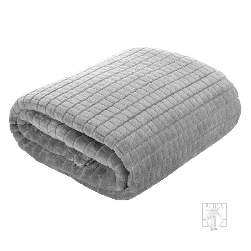Deka z mikroflanelu CINDY2 170x210cm strieborná