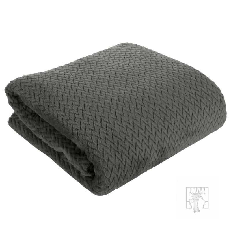 Deka z mikroflanelu CINDY3 170x210cm tmavosivá