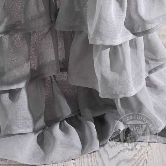 Záclona DOLLY na páske 140x250 cm oceľová