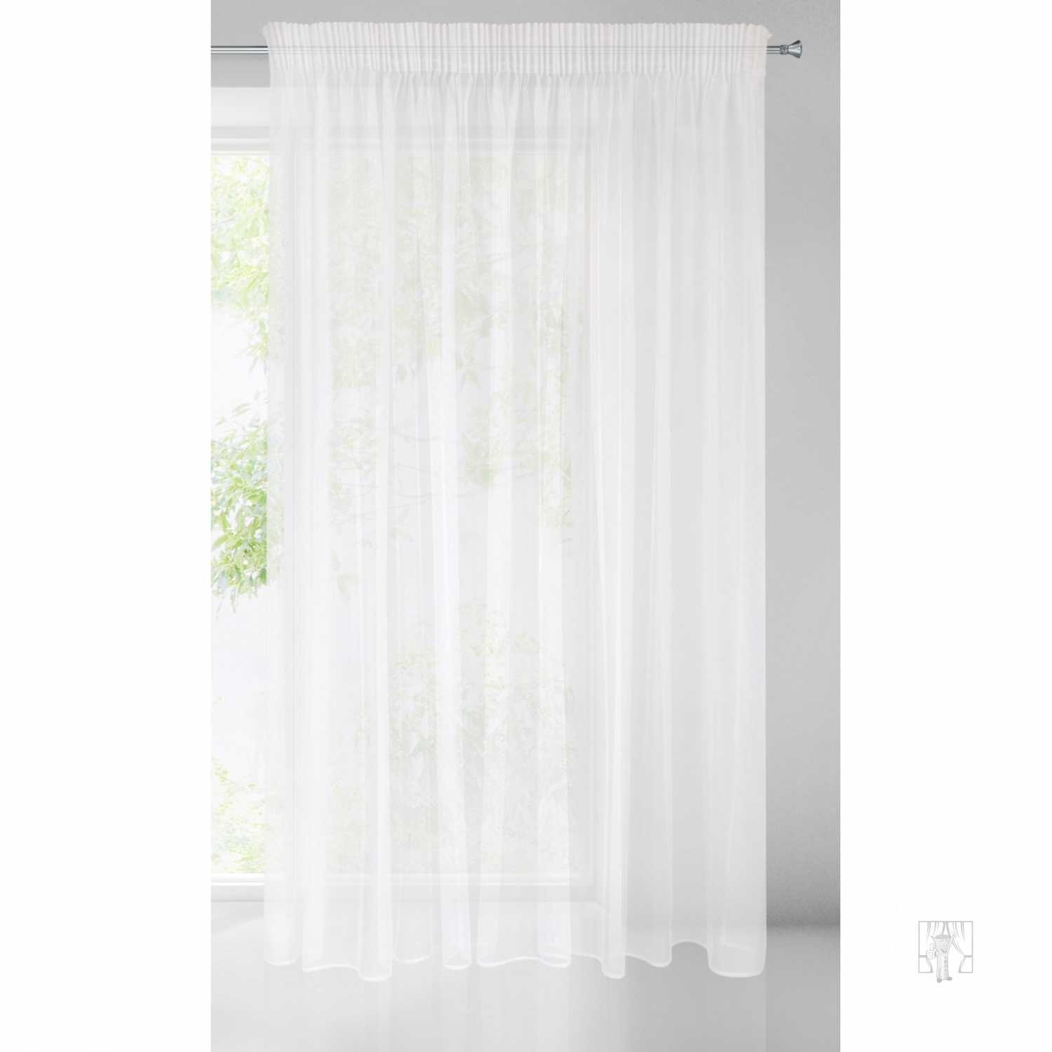 Záclona ESEL na páske biela 135x270cm