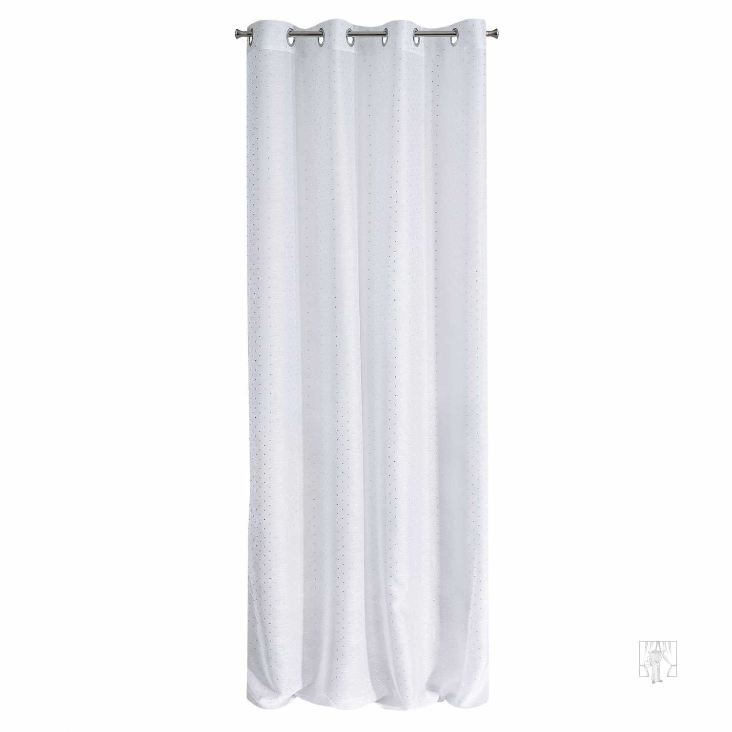 Záclona SIBEL bielo-strieborná 140x250cm