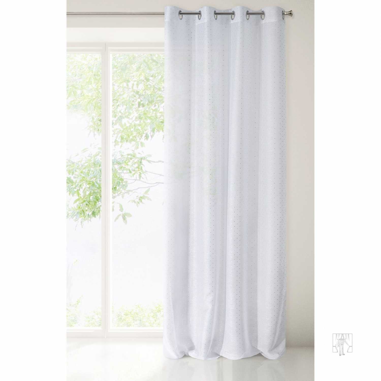 Záclona SIBEL bielo-strieborná 140x250cm