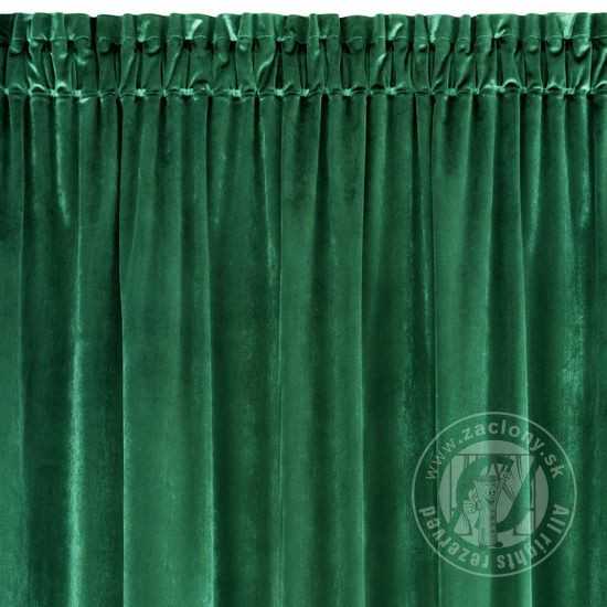 Záves SAMANTA na páske tmavozelený 140x270cm