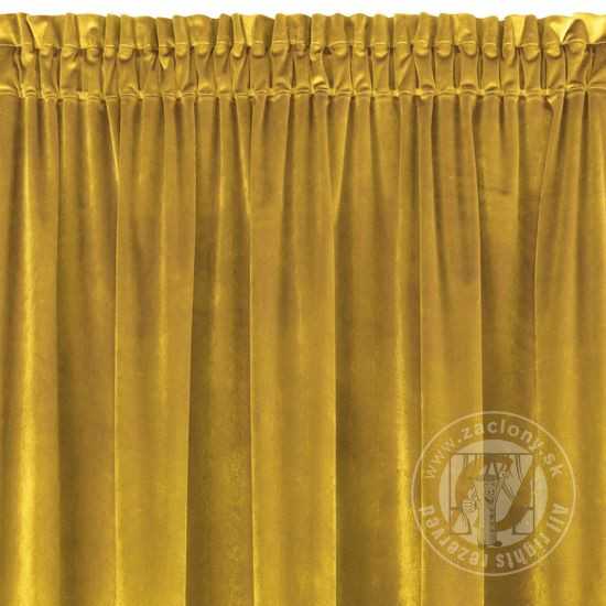 Záves SAMANTA na páske horčicový 140x270cm