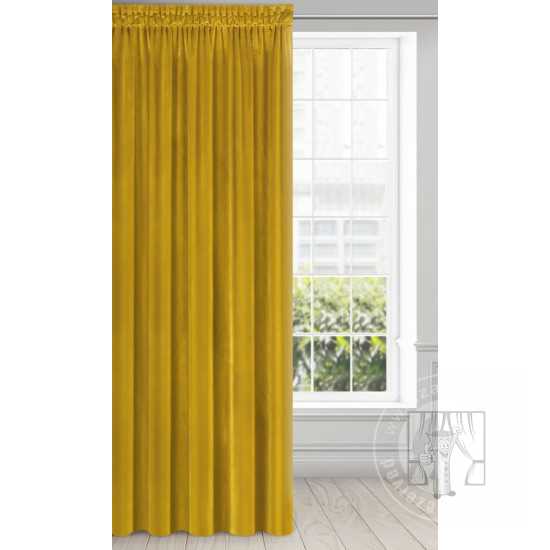 Záves SAMANTA na páske horčicový 140x270cm