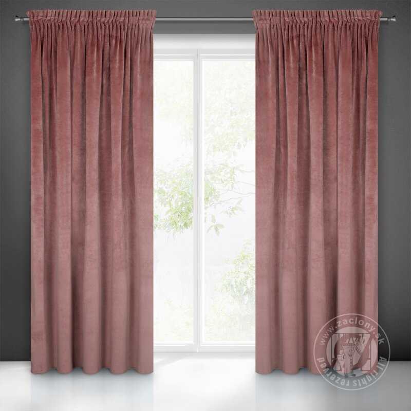 Záves VILLA na páske staroružový 140x270cm