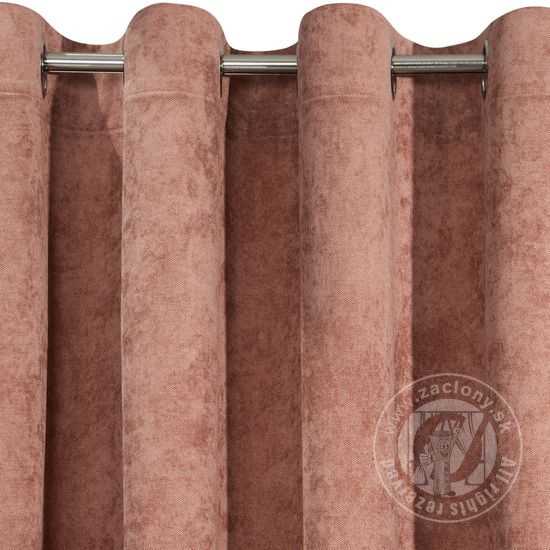 Záves ANISA na krúžkoch ružový 140x250 cm