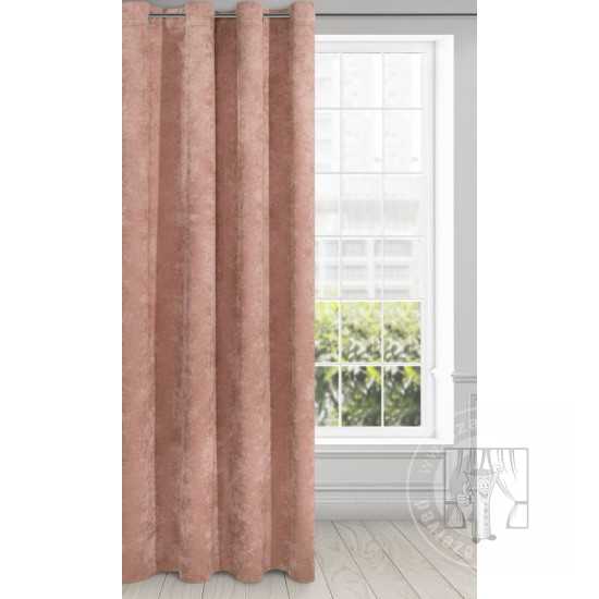 Záves ANISA na krúžkoch ružový 140x250 cm
