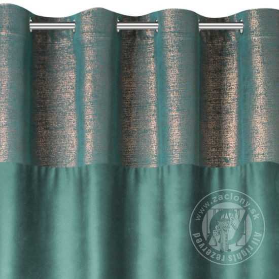 Záves PERI na krúžkoch tmavý tyrkysový 140x250 cm