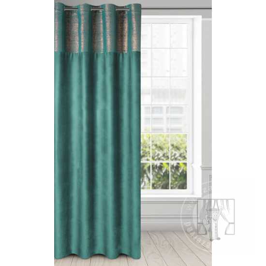 Záves PERI na krúžkoch tmavý tyrkysový 140x250 cm