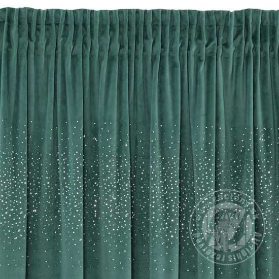 Záves AURORA na páske tmavý tyrkysový 140x270cm