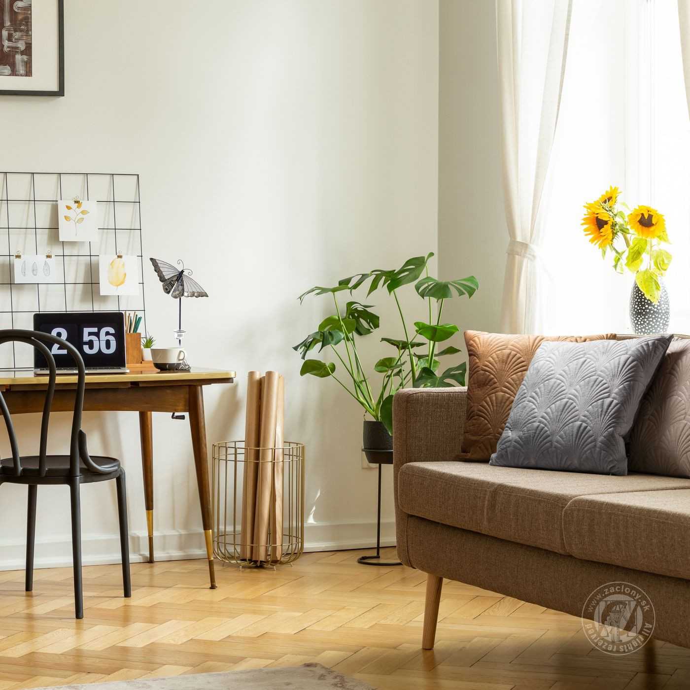 Obliečka na vankúš RIA2 45x45cm tmavobéžová