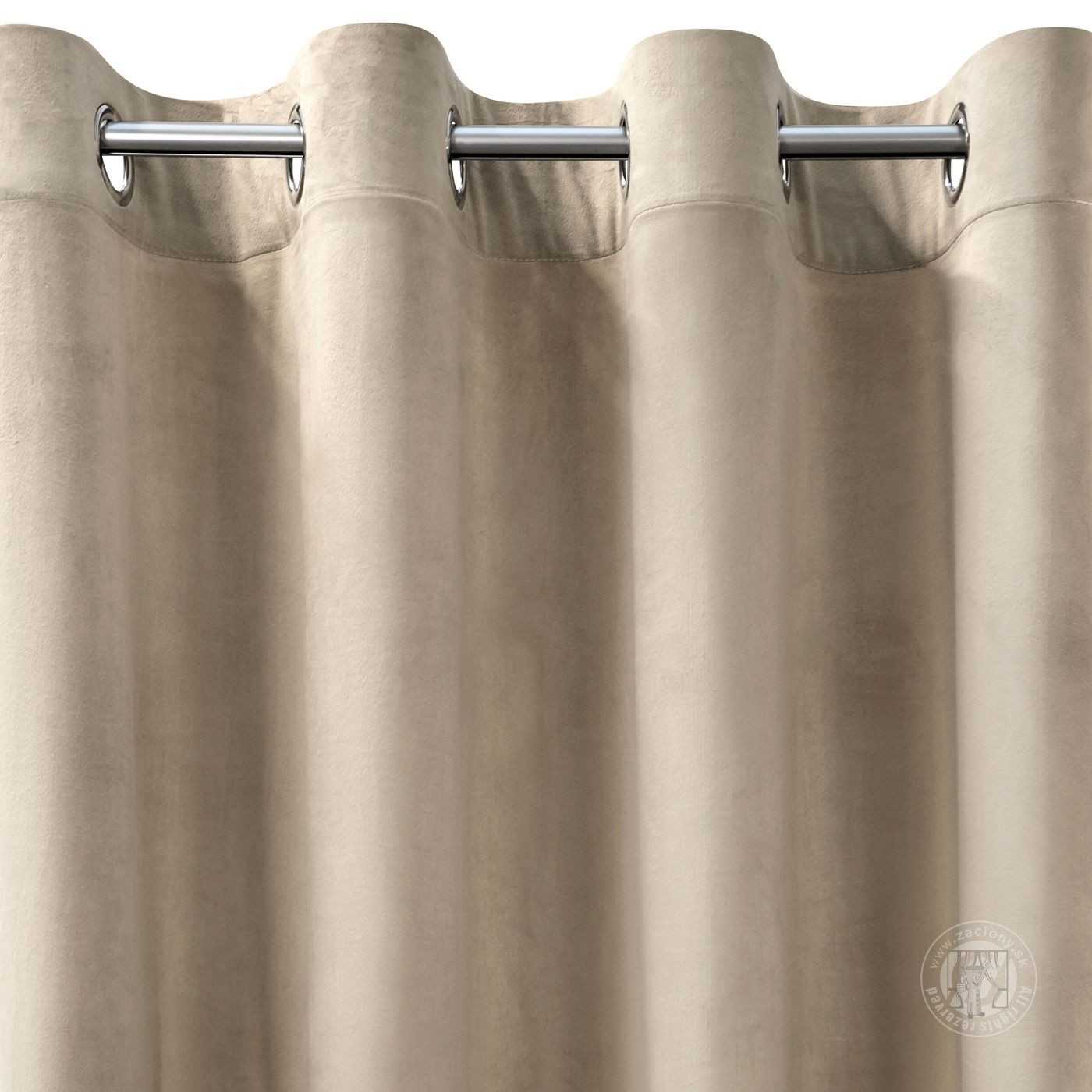 Záves MELANIE na krúžkoch béžový 140x250cm