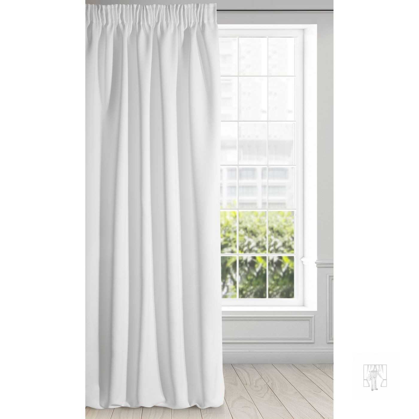 Záves LOGAN na páske 135x270 cm biely