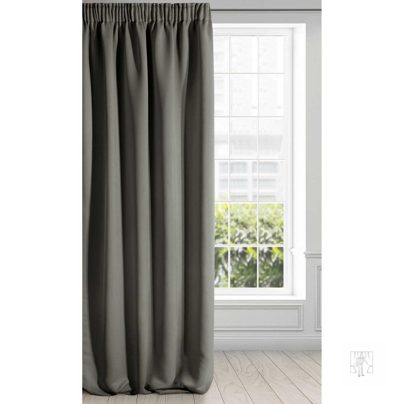 Záves LOGAN na páske 135x270cm grafitový