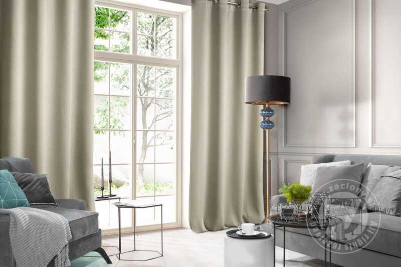 Záves ROSA na krúžkoch béžový 140x250cm