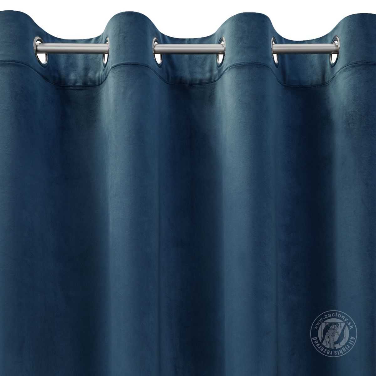 Záves ROSA na krúžkoch modrý 140x250cm