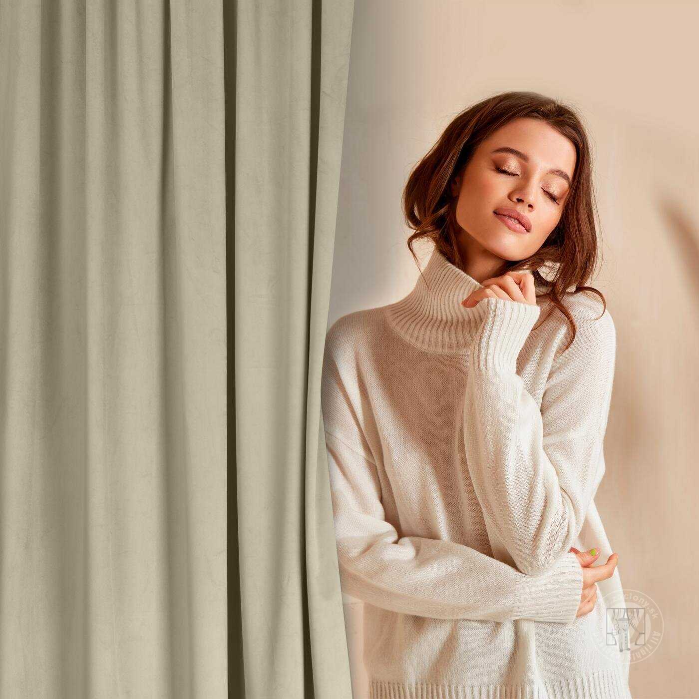 Záves ROSA na páske béžový 140x270cm