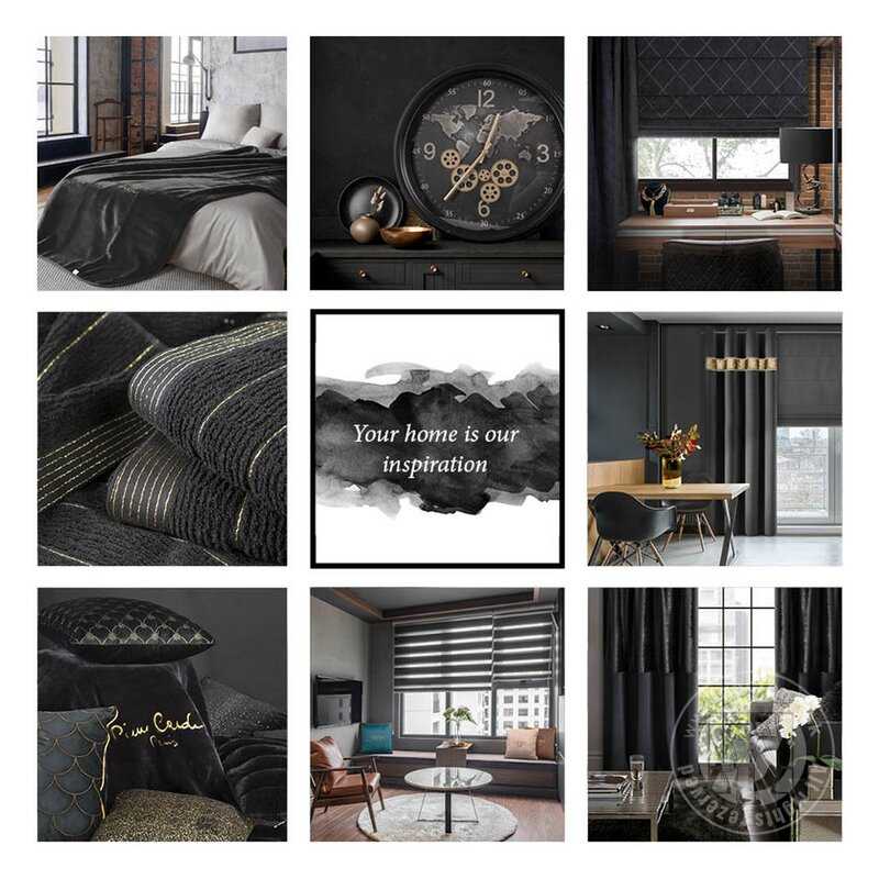 Záves ROSA na páske čierny 140x270cm