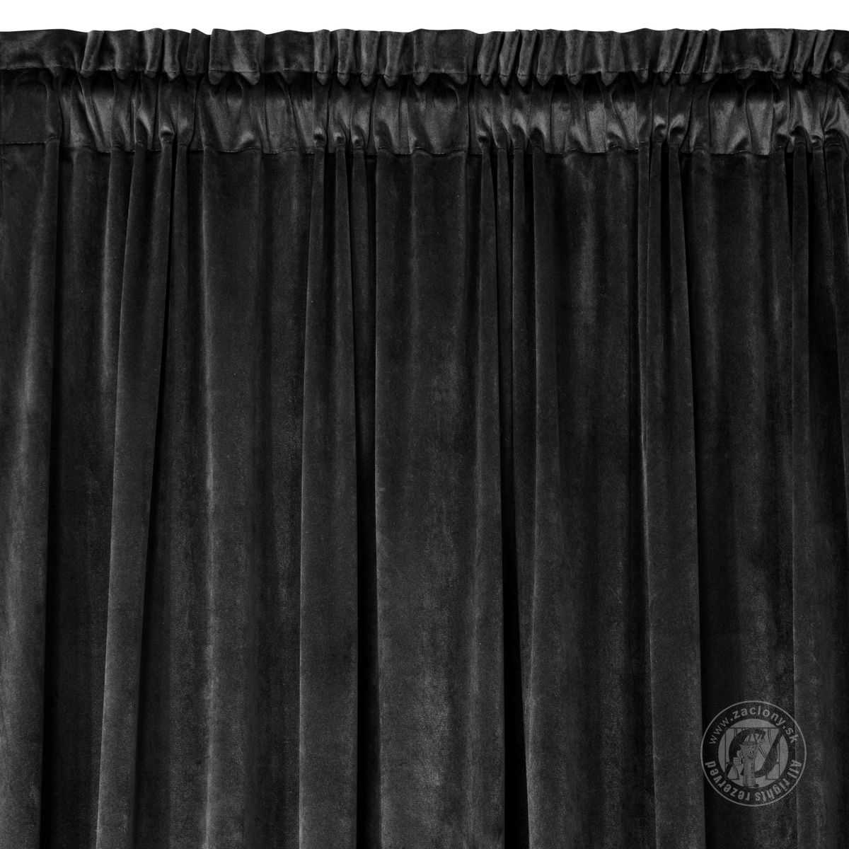 Záves ROSA na páske čierny 140x270cm