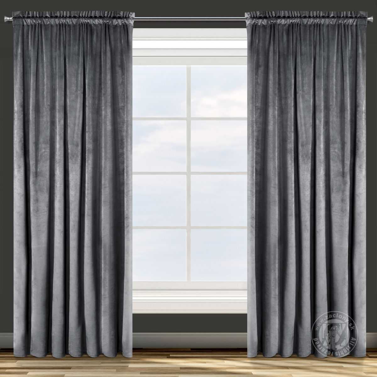 Záves ROSA na páske grafitový 140x270cm