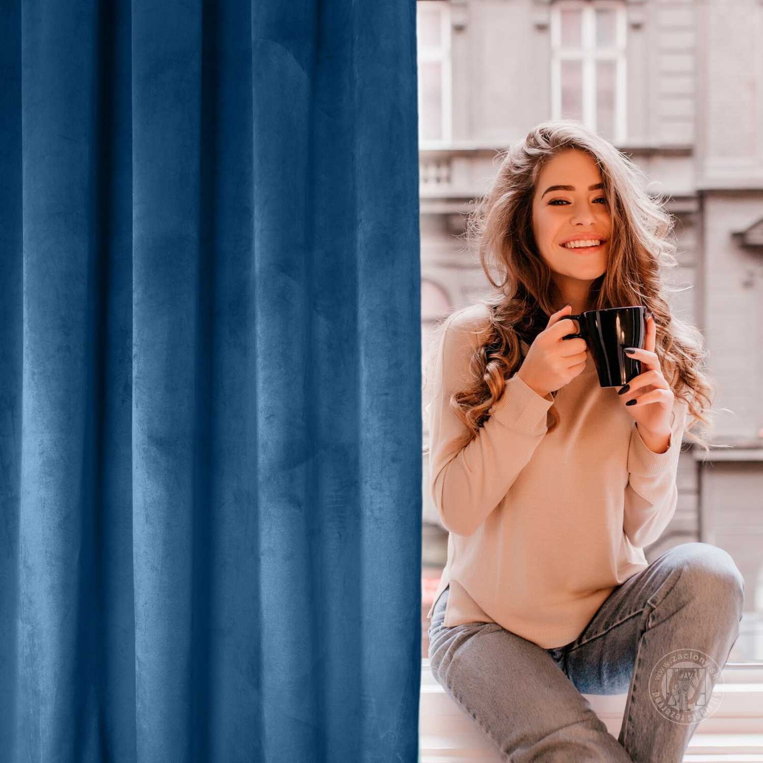 Záves ROSA na páske granátový 135x300cm