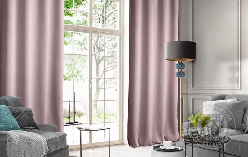 Záves ROSA na páske púdrový 140x270cm