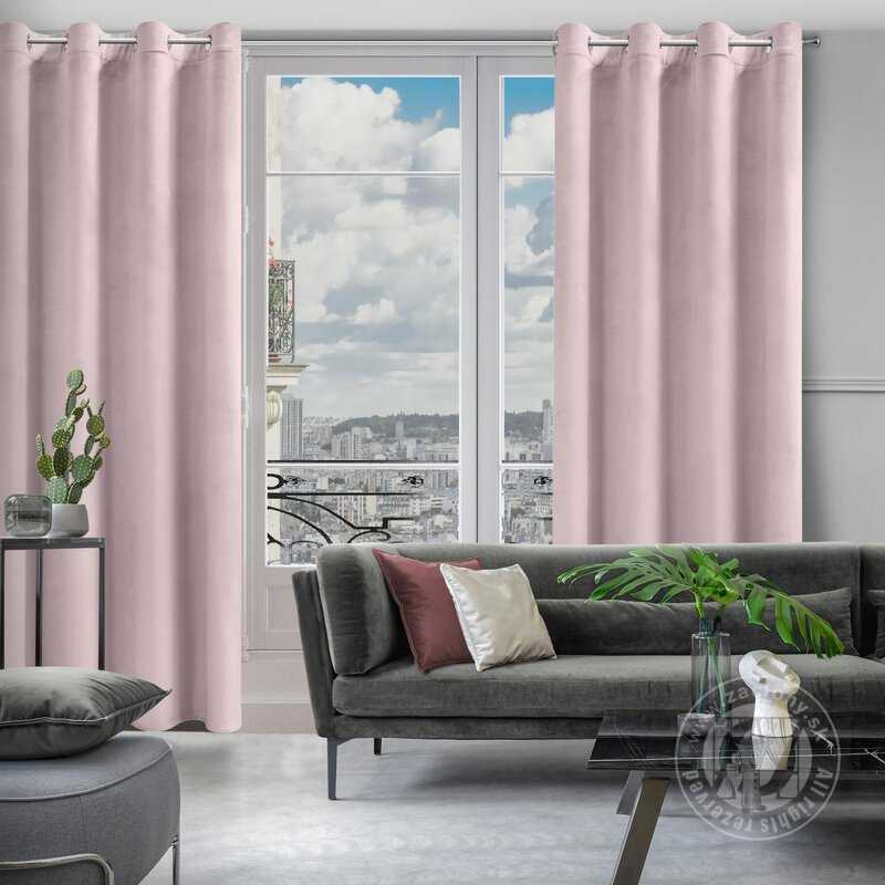 Záves ROSA na páske púdrový 140x270cm