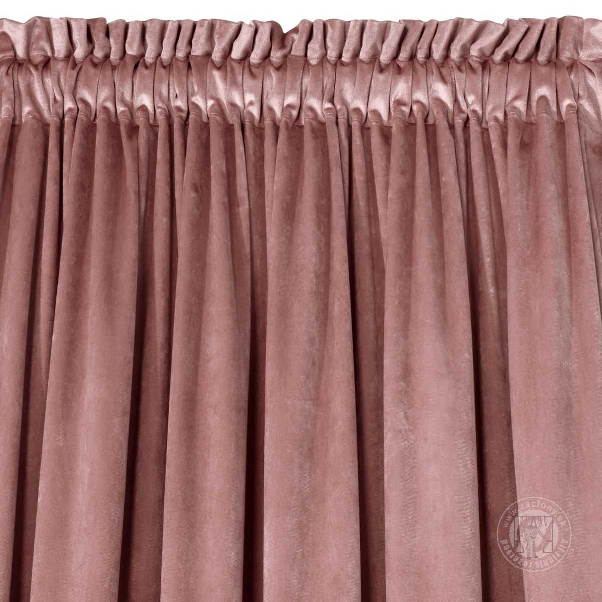 Záves ROSA na páske tmavoružový 140x270cm