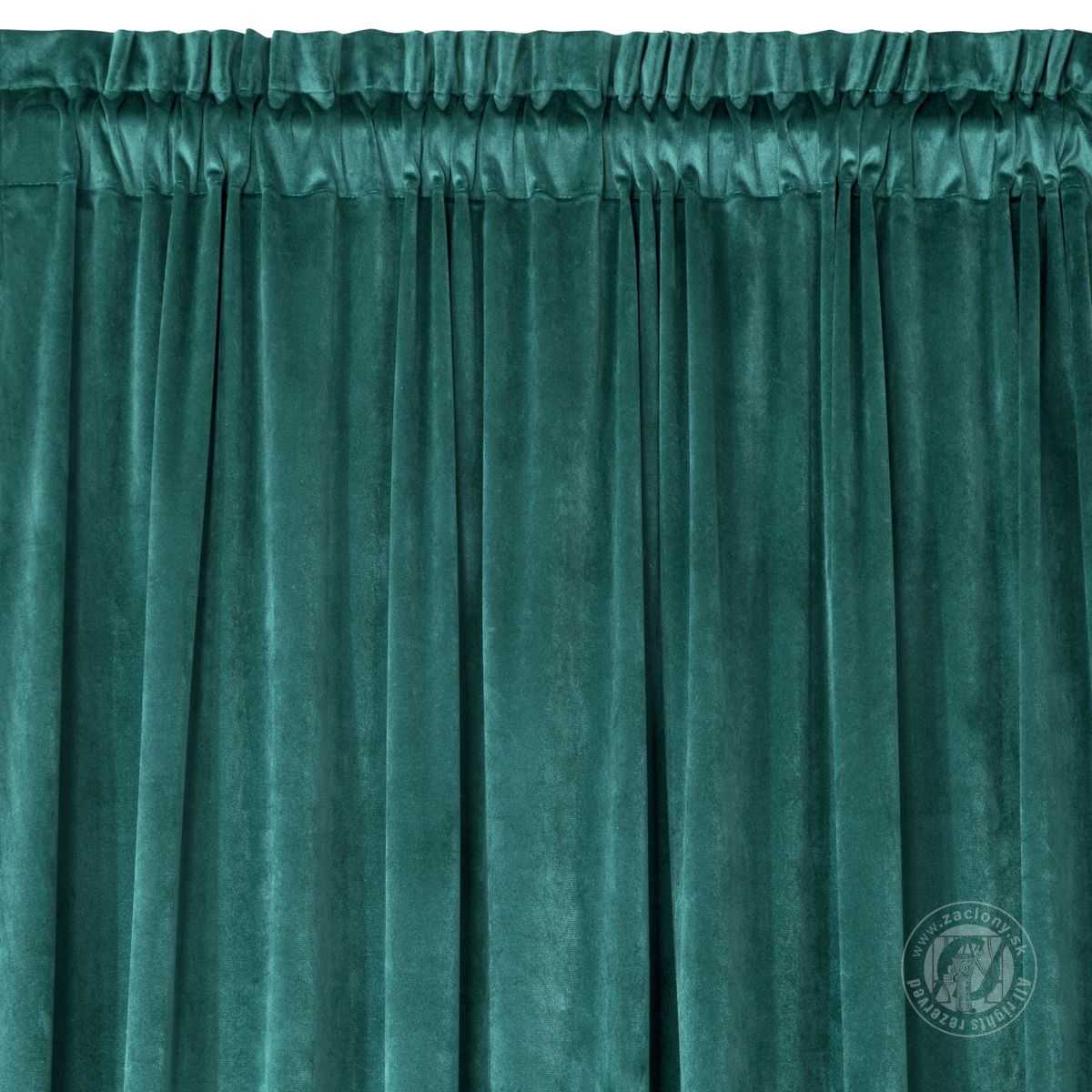 Záves ROSA na páske tmavý tyrkysový 140x270cm