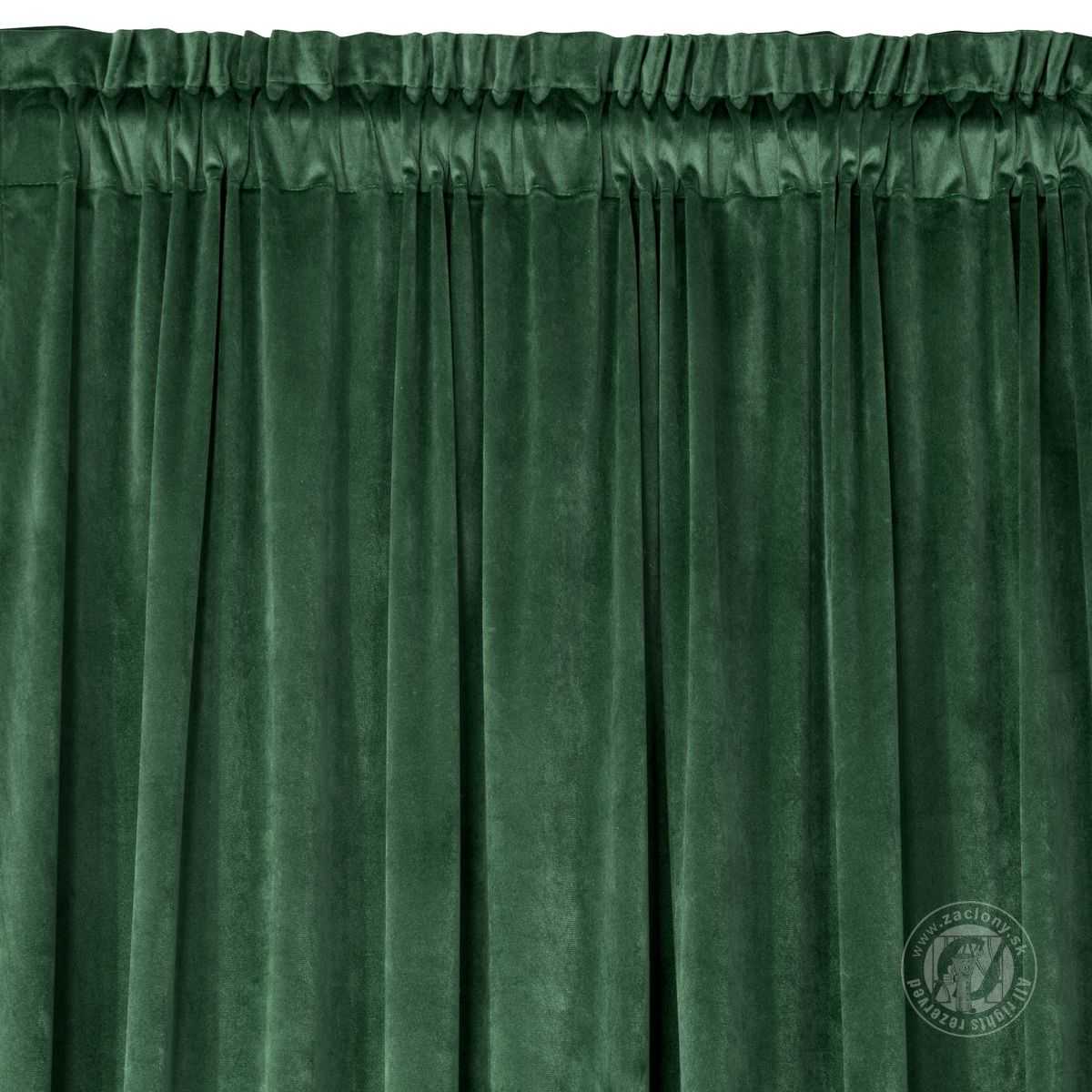 Záves ROSA na páske tmavozelený 140x270cm