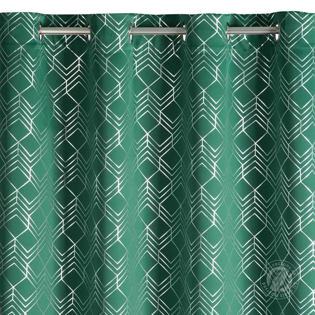 Záves POLI na krúžkoch zelený 140x250 cm